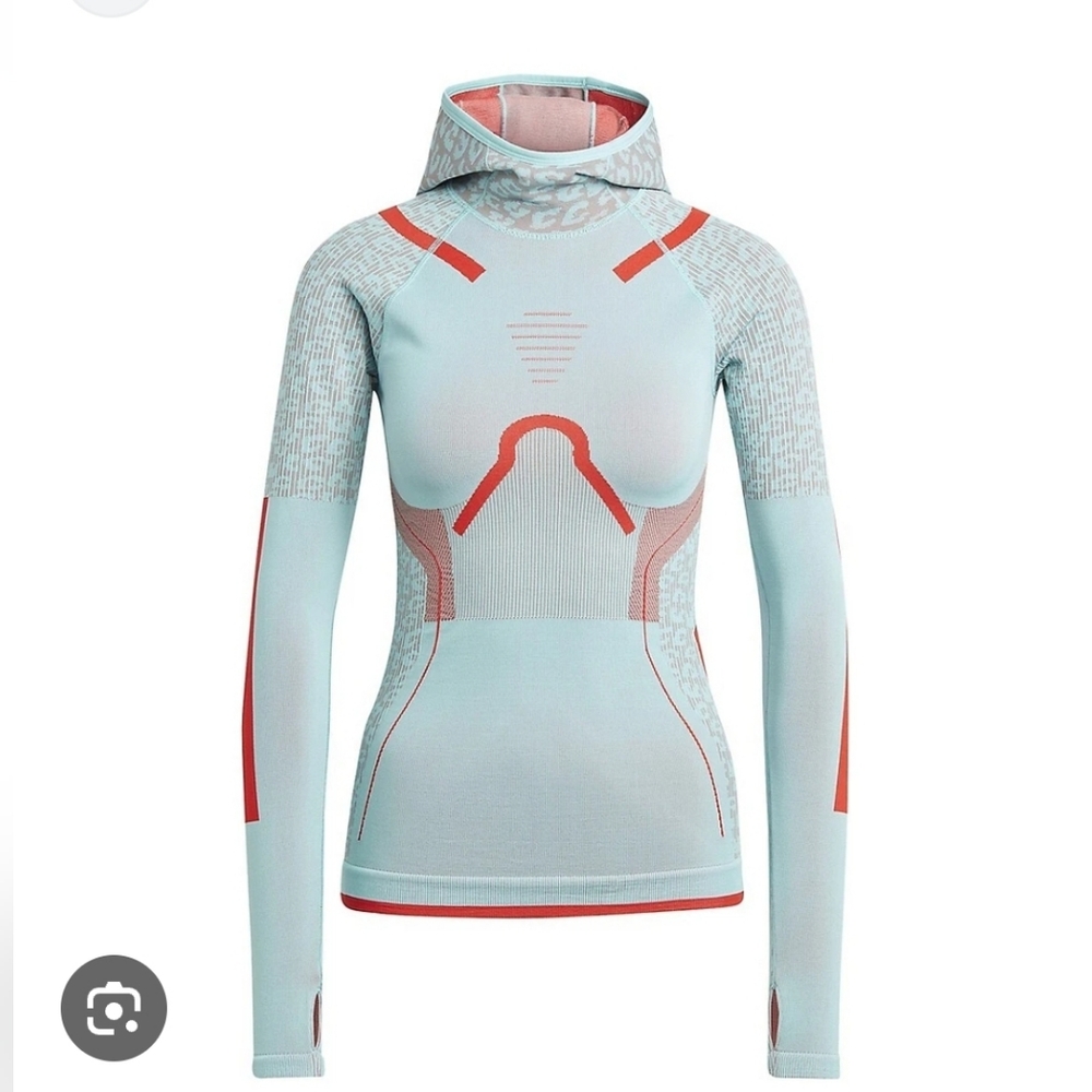 Rare! Adidas X Stella McCartney TrueStrength Seamless Yoga Top Hoodie